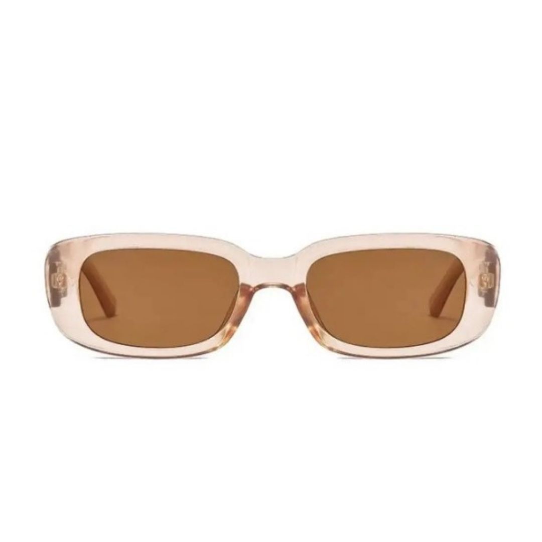 Rectangle Retro Tinted Lens Ladies Sunglass